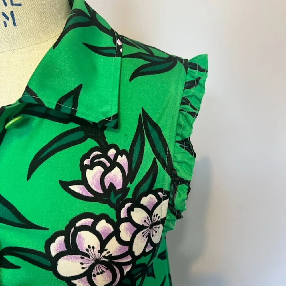 Vintage Hanae Mori Ban-Lon by Vivid Polyester Dress Made in Japan - Picture 5 of 6